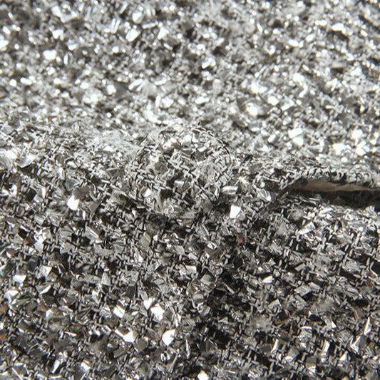 Elegant Silver Classic Style Spring Shiny Silver Blazer