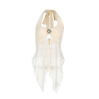 Ins Hot Girl Sexy Halter Mesh Camisole Vest For Women
