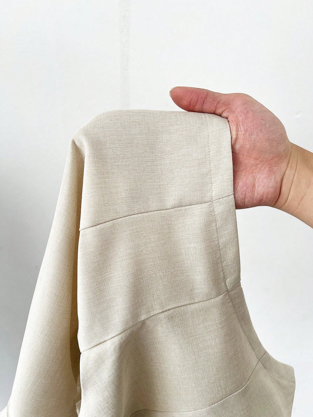 Women's Spring New Apricot Woven Thin Blazer