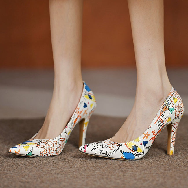 Pointed Casual High Heels Women's Shoes Hover Image