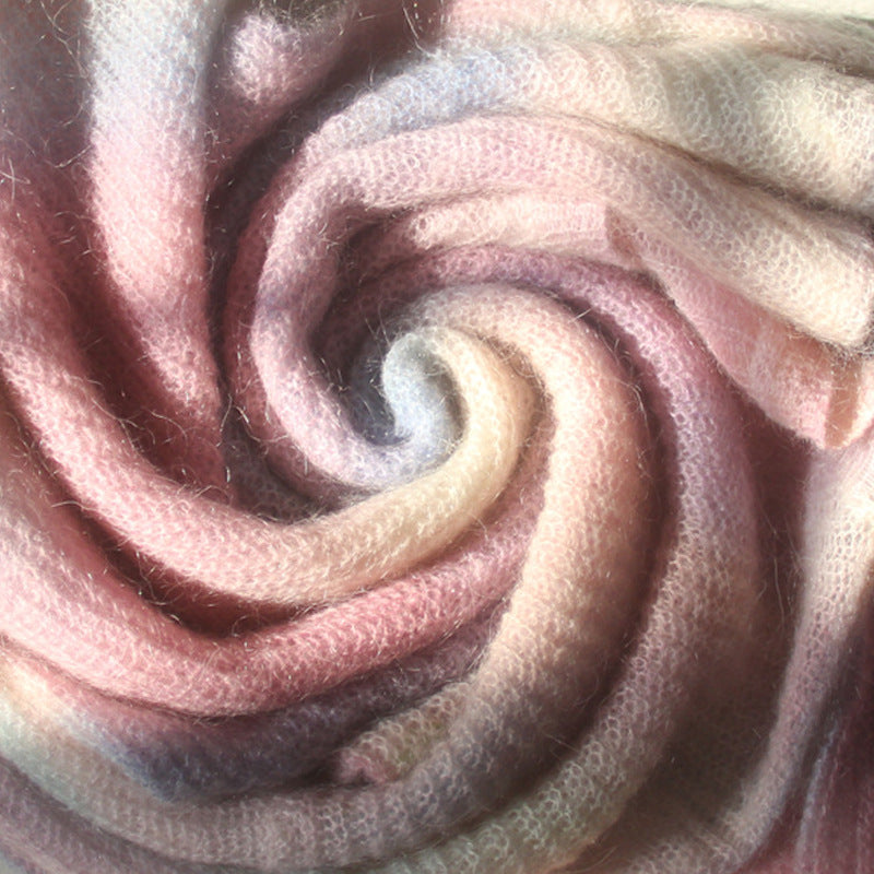 Perspective Round Neck Loose Mohair Sweater Knit Sweater Women Thin