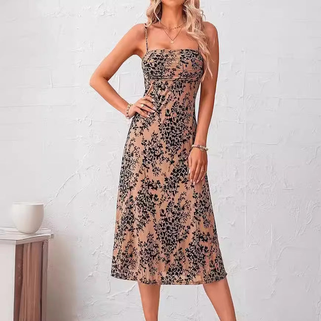 Mid-length Flower Dress Women Hover Image