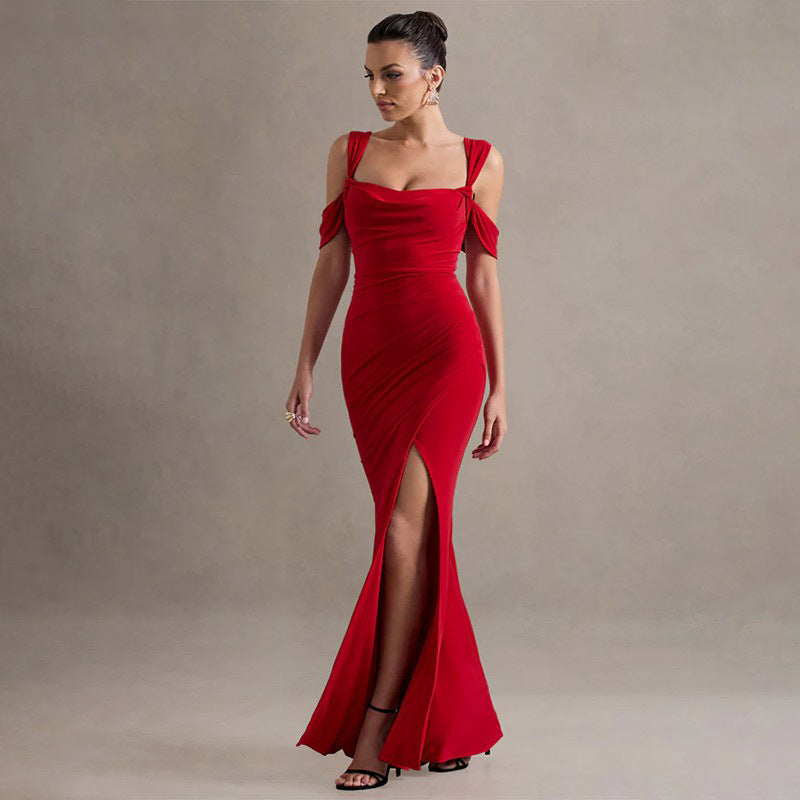 Sexy Slit Dress With Straps For Women