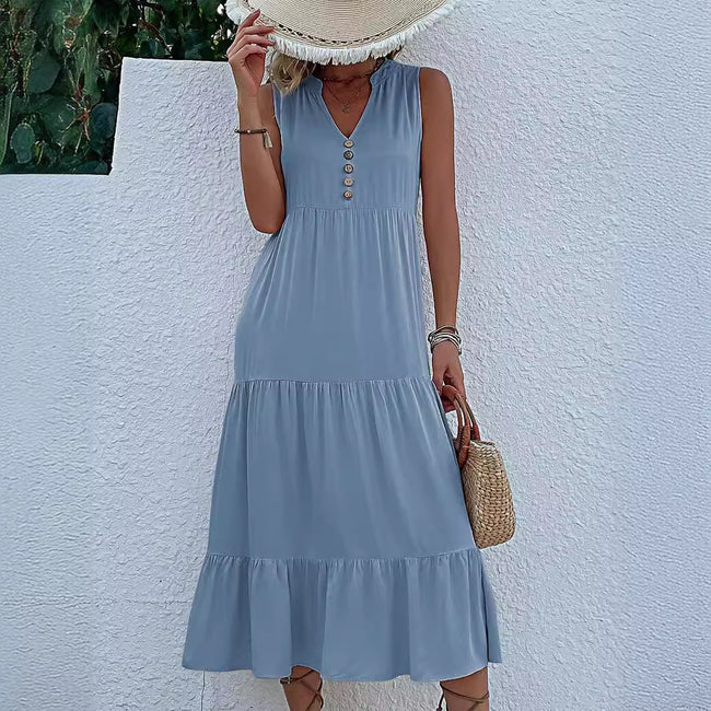 Cross Border Women's Button Dress Hover Image
