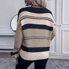 Loose-Fit Pullover Knitted Sweater For Women