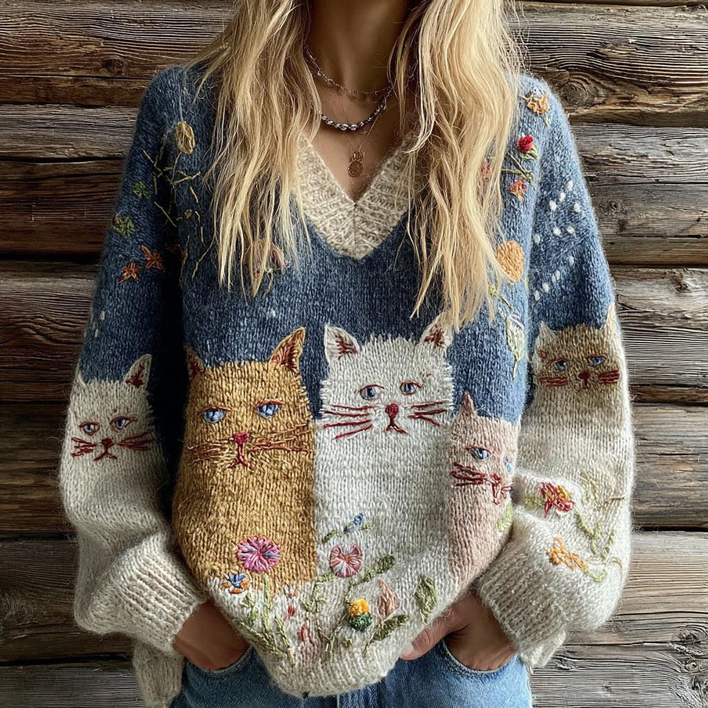 Loose Laid-back Soft Pullover Sweater For Women