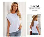 European And American Summer Loose Knitted Bottoming Shirt Sleeveless Round Neck Shirt Women