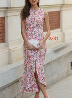 Fashion Printing Sleeveless Elegant Dress Women