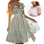 Halloween Munich Beer Long Short-sleeved Printed Lace-up Dress
