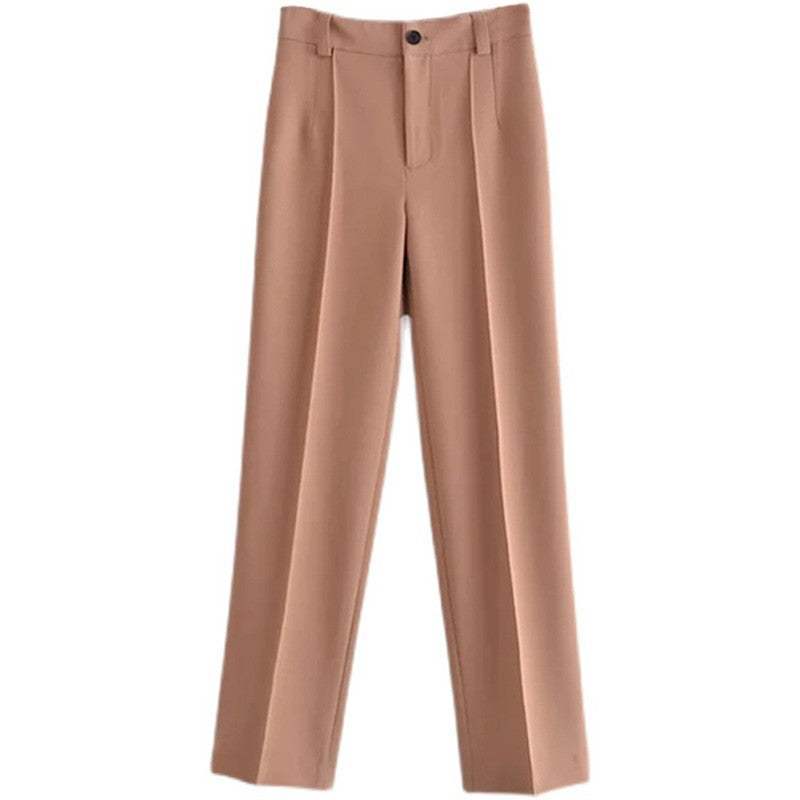 All-match Slimming Straight High Waist Casual Trousers Women