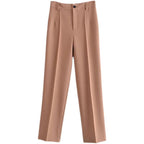 All-match Slimming Straight High Waist Casual Trousers Women