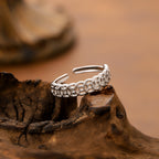 Lucky Coin Titanium Steel Ring For Women & Men, Hollow Coin Design, Feng Shui Wealth Lucky Jewelry, Anti-Fade Couple Rings