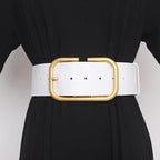 Women's Cowhide Wide Belt Waist Seal