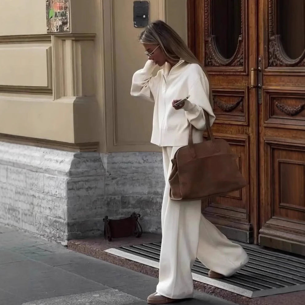 Two-piece Set Casual Cardigan Suit Women