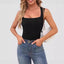 Square-neck Ribbed Camisole Top Womens Clothing