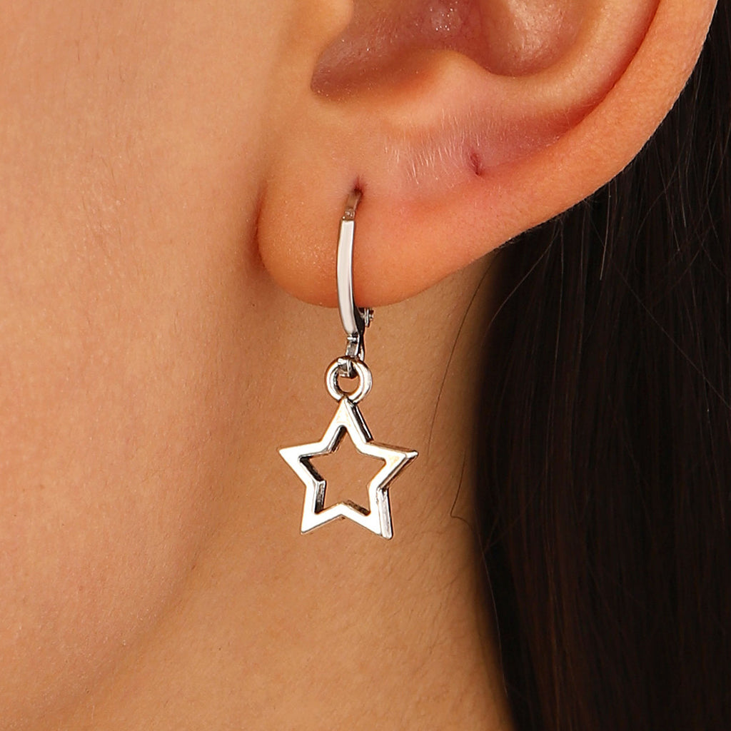 Cute Swirls Bowknot Gothic Charm Rivet Earrings For Women Punk Pull Style Jewelry Vintage