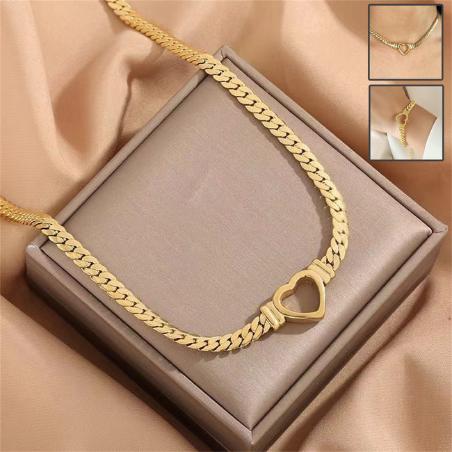 Personalized Love Chain Necklace Bracelet For Women Fashion Titanium Steel Non-fading Clavicle Chain Jewelry Hover Image