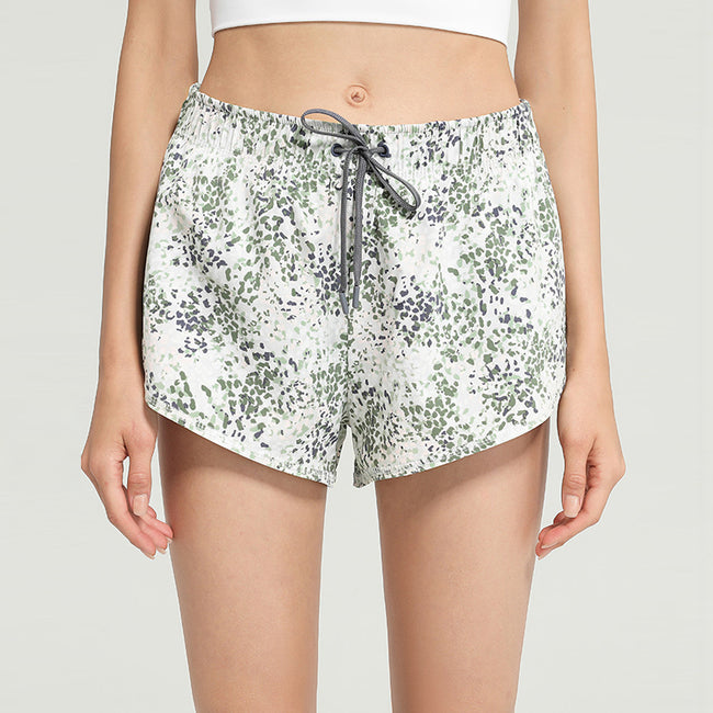 Floral Sports Shorts For Women Hover Image