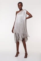 Sleek And Playful Tassel Skirt Party Dress