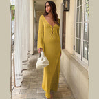 New Beach Dress Women's Solid Color