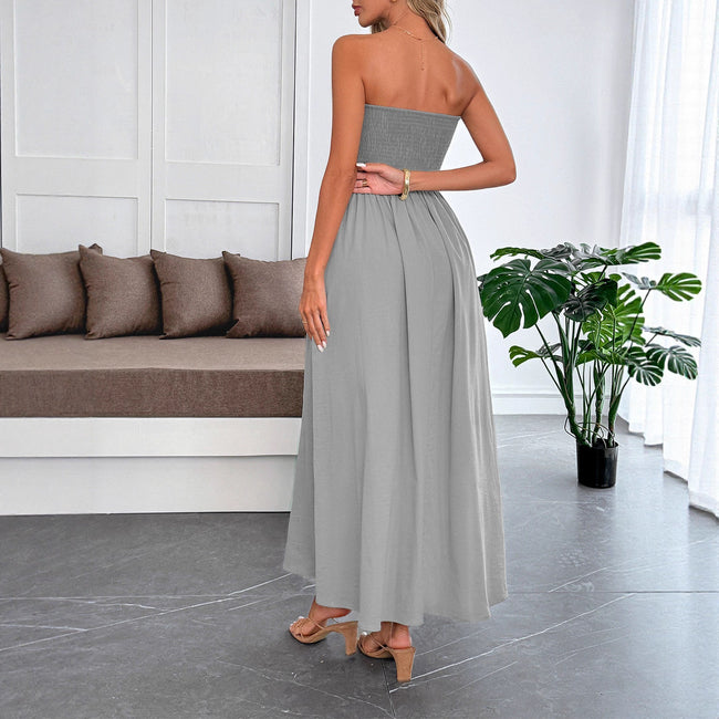 Tube Top Waist-cinching Dress For Women Main Image