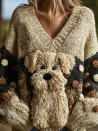 Loose Laid-back Soft Pullover Sweater For Women