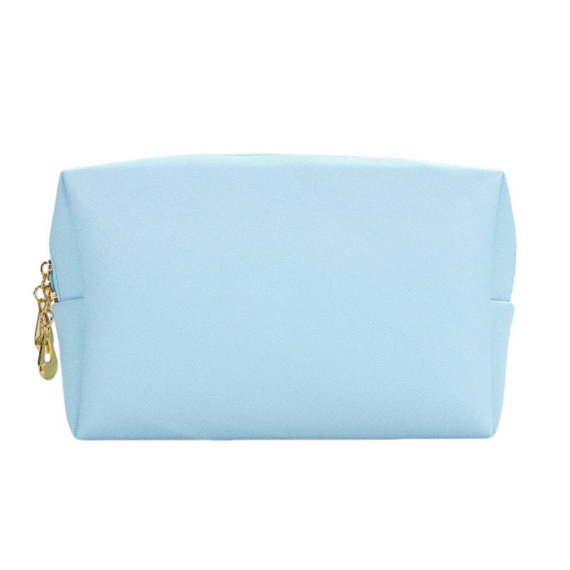 PU Leather Octagonal Square Makeup Storage Bag, Simple Design