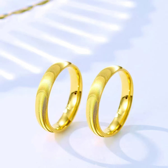 Fashionable Simple Plain Band Couple Rings Hover Image