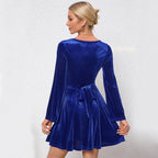 Women's Fashion Personality Velvet Dress