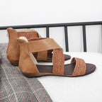 Sandals Women Summer New Style Bohemian Woven Belt Wedge Heel Women Sandals