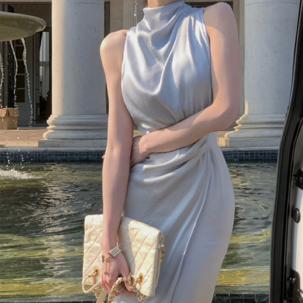 Women's Special-interest Design Satin Dress
