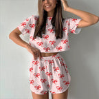 Sports And Leisure Suit Women's Printed Short Two-piece Set