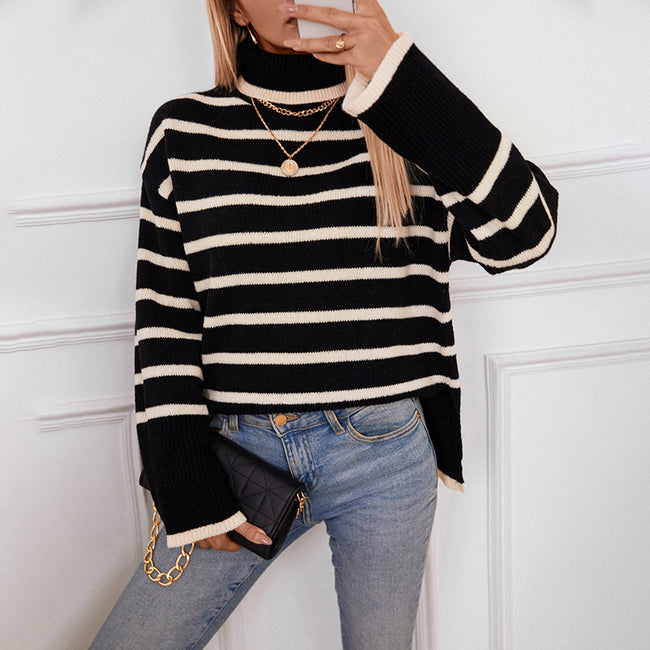 Knitted Pullover Sweater Autumn And Winter Turtleneck Sweater Women Main Image