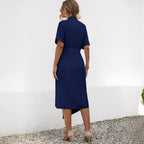 Stomach Blanket Short Sleeve Dress Women