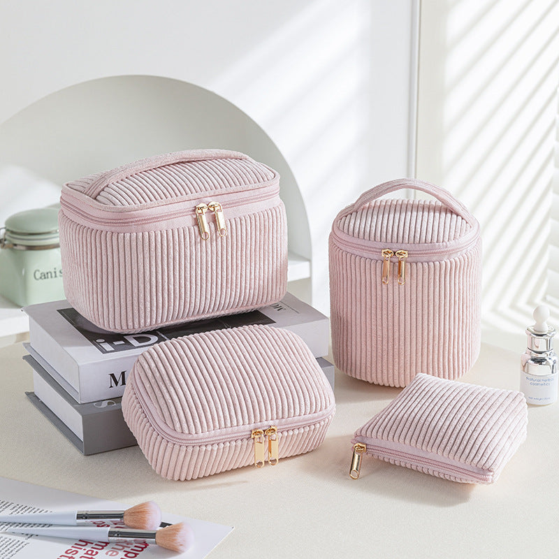 Flannelette Makeup Bag Travel Portable Four-piece Set