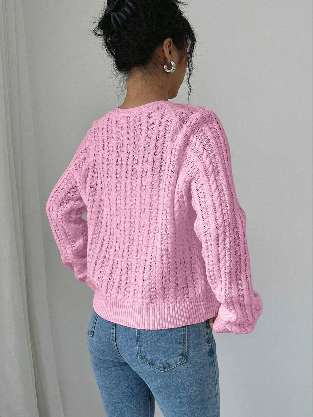 Long Sleeved Knitted Sweater For Women