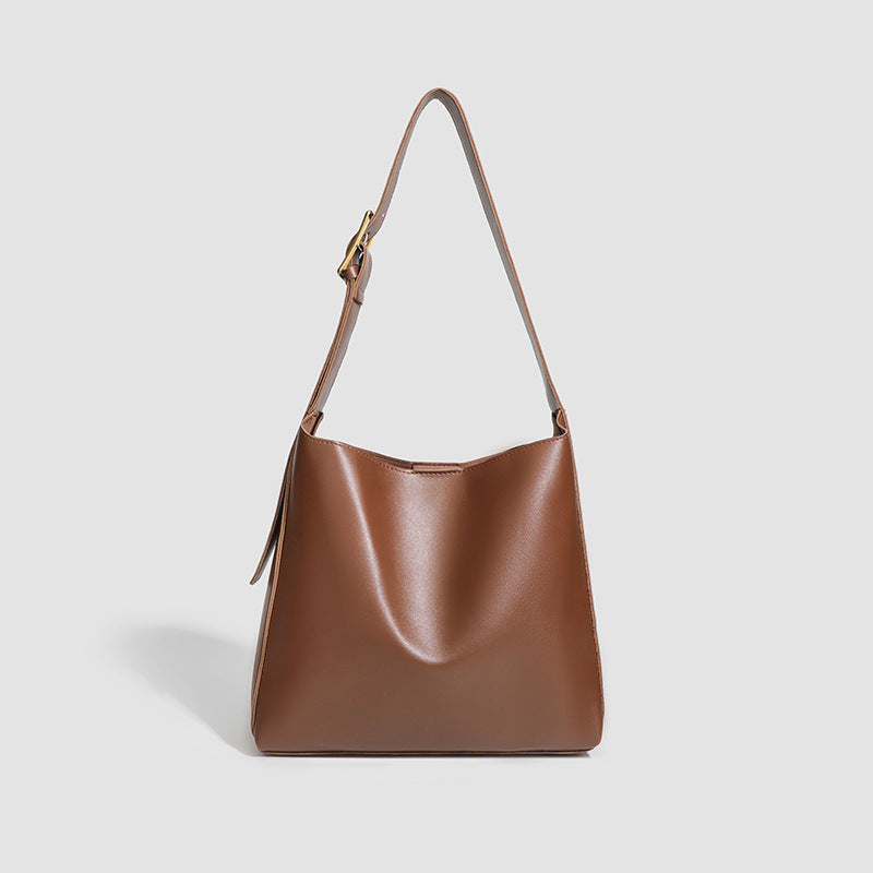 Retro Textured Maillard Tote Bag