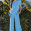 Solid Color Short Sleeve Two-piece Set Women Loose Knit Casual Suit