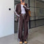 Womens Two-piece Suit Long-sleeve Jacket And Trousers Set