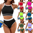 Women's Solid Color Minimalism Bikini Swimsuit