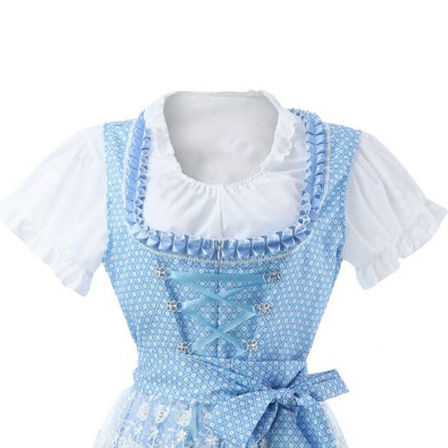 Halloween Munich Beer Long Short-sleeved Printed Lace-up Dress Main Image