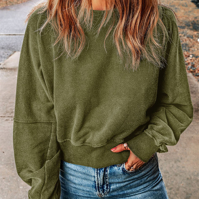 Backless Sweater For Women Solid Color Long-sleeved Top Women Hover Image