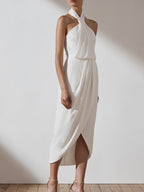 Simple Wedding DressSimple And Atmospheric Slim Fitting Long Off Shoulder Dress