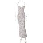Backless Long Slim Strap Dress Women