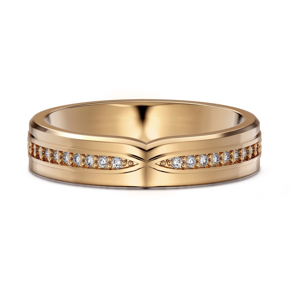 Sterling Silver Ring For Men And Women Couple Rings Design Zircon Inlaid Couple's Ring