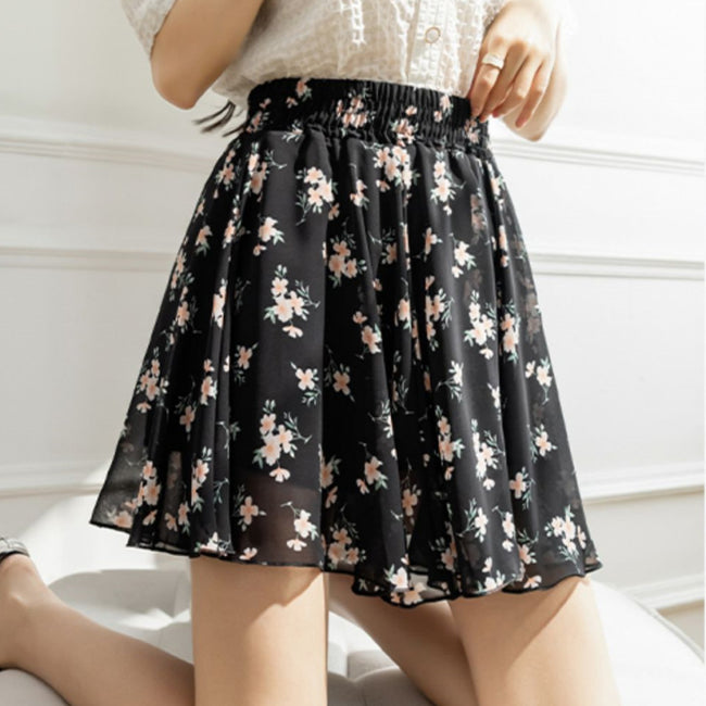 Plus Size Plump Girls Chiffon Floral Dress Children's Summer Hover Image