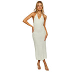 Fashion Suspender Knitted Dress Women