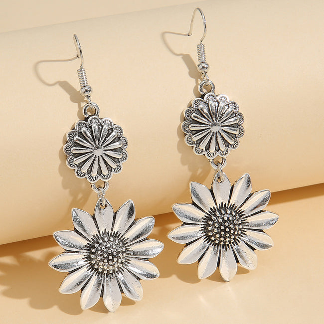 Retro Sunflower Earrings INS Fashion Jewelry Gift Women Main Image