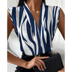 Printed Sleeveless Shirt Top For Women