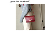 New Style Oily Leather Simple Shoulder Messenger Bag For Women
